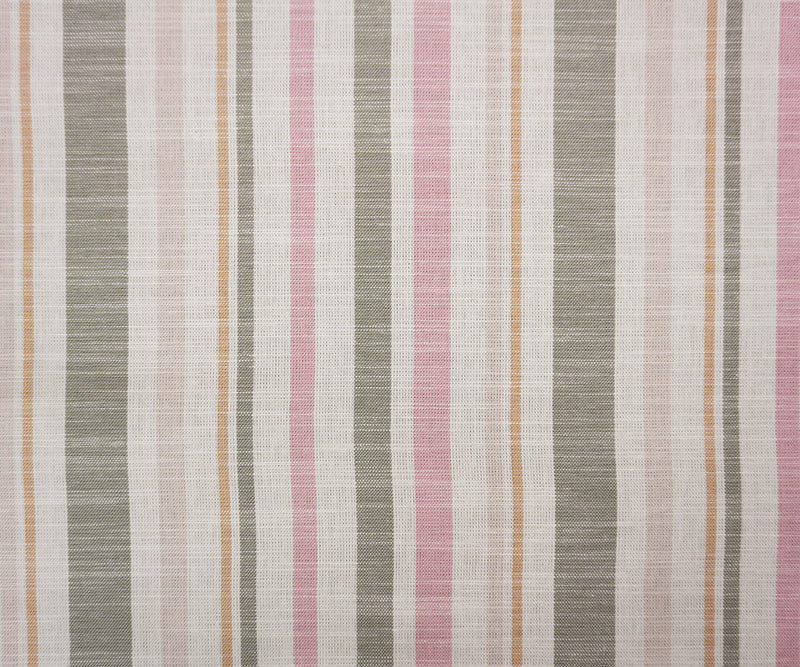 White-Pink-Gray Cotton Stripe Slub Woven Fabric