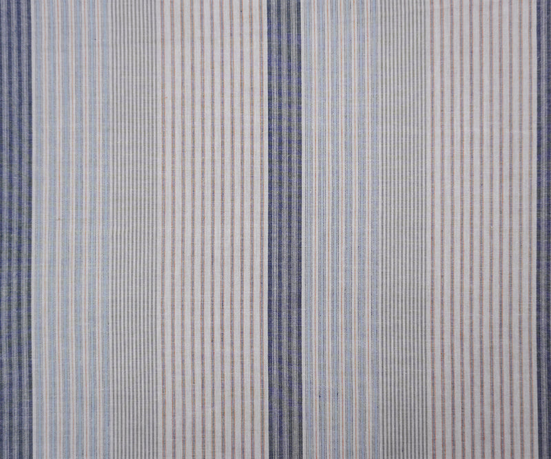 Blue-White-Red Cotton Stripe Shirting Woven Fabric