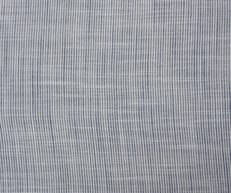 Blue-White Rayon Stripe Slub Shirting Woven Fabric