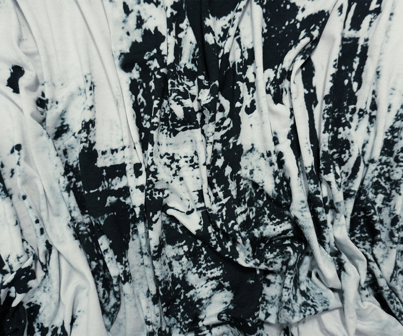 Black-Multi Famous Designer Rayon Tie Dye Print Jersey Knit Fabric
