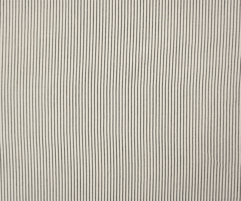 White-Black Famous Designer Tencel Linen Stripe Woven Fabric