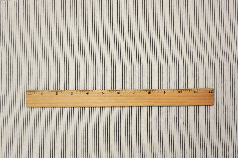 White-Black Famous Designer Tencel Linen Stripe Woven Fabric