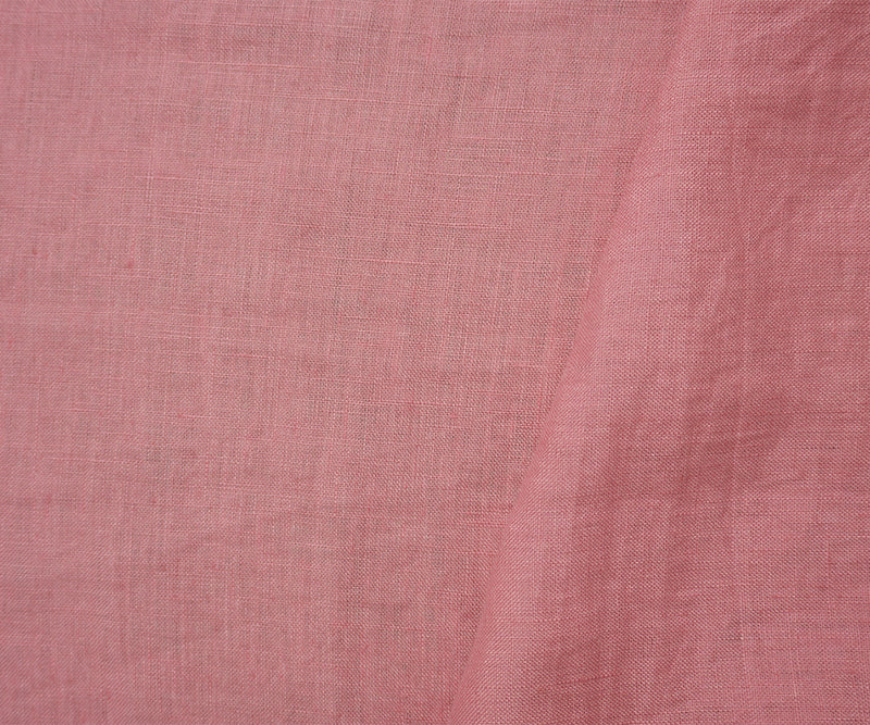 Pink Famous Designer Linen Cross Hatch Woven Fabric
