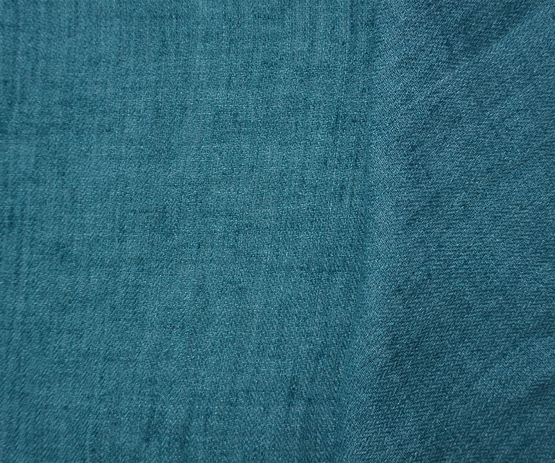 Teal Famous Designer Linen Heather Twill Woven Fabric