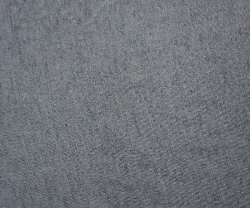 Dusty Blue Famous Designer Linen Chambray-Like Woven Fabric
