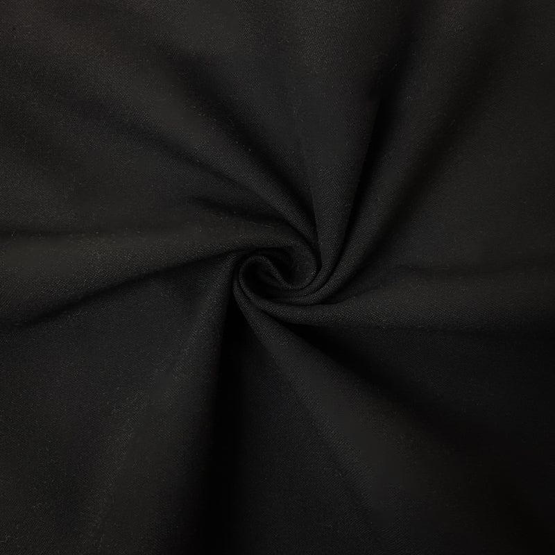 Black Famous Designer Viscose Spandex Solid Woven Fabric