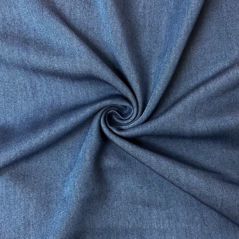 Blue Famous Designer Rayon Slub Twill Woven Fabric