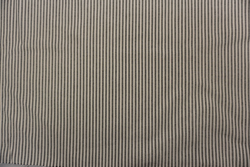 Black-Off-White Designer Viscose Cotton Stripe Twill Woven Fabric