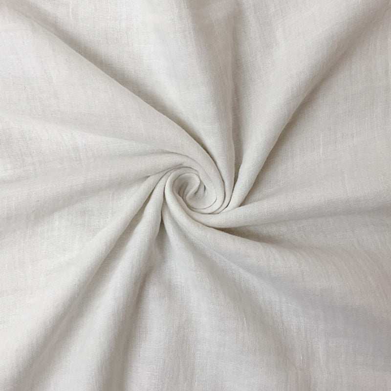 White Famous Designer Cotton Double Gauze Woven Fabric