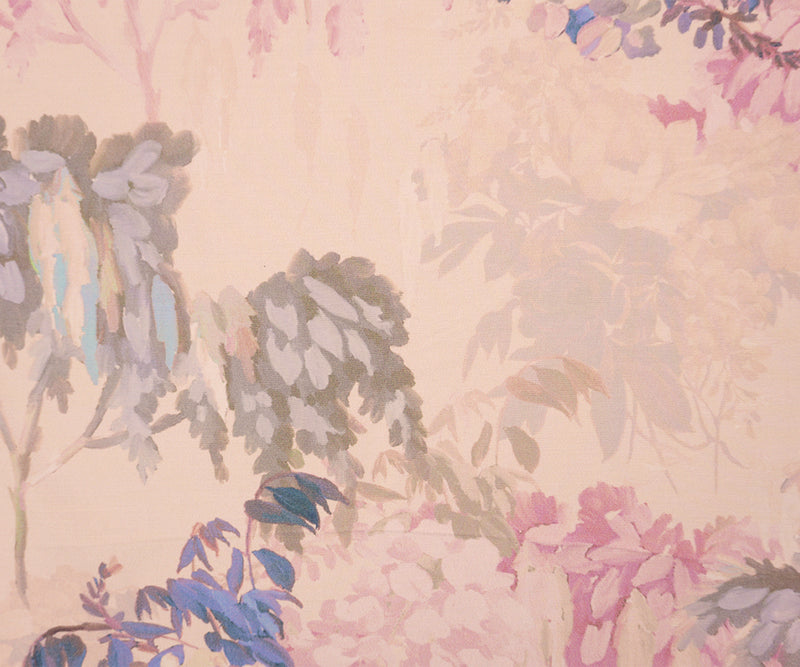 Pink-Multi Famous Designer Viscose Floral Tissue Faille Fabric
