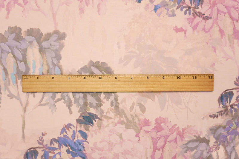 Pink-Multi Famous Designer Viscose Floral Tissue Faille Fabric