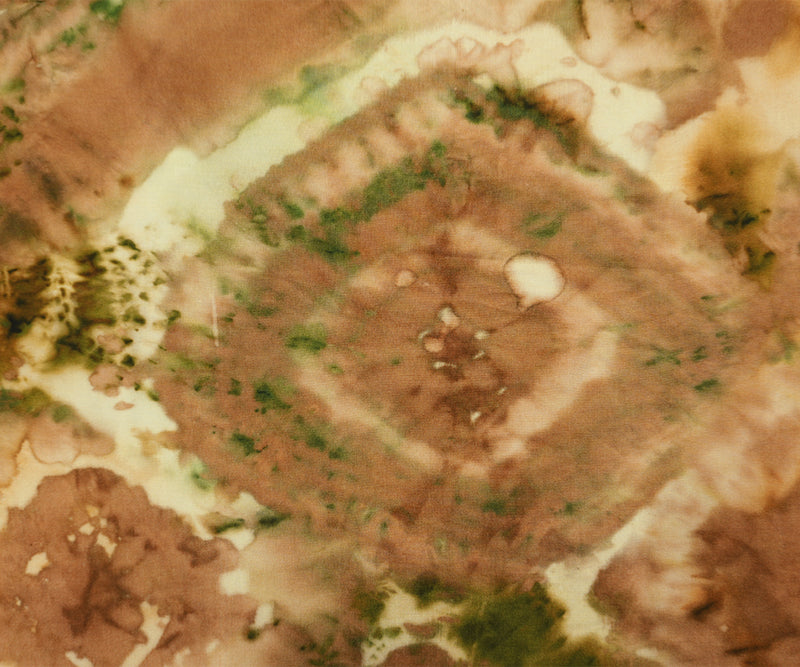 Brown-Beige Famous Designer Viscose Tie Dye Challis Woven Fabric