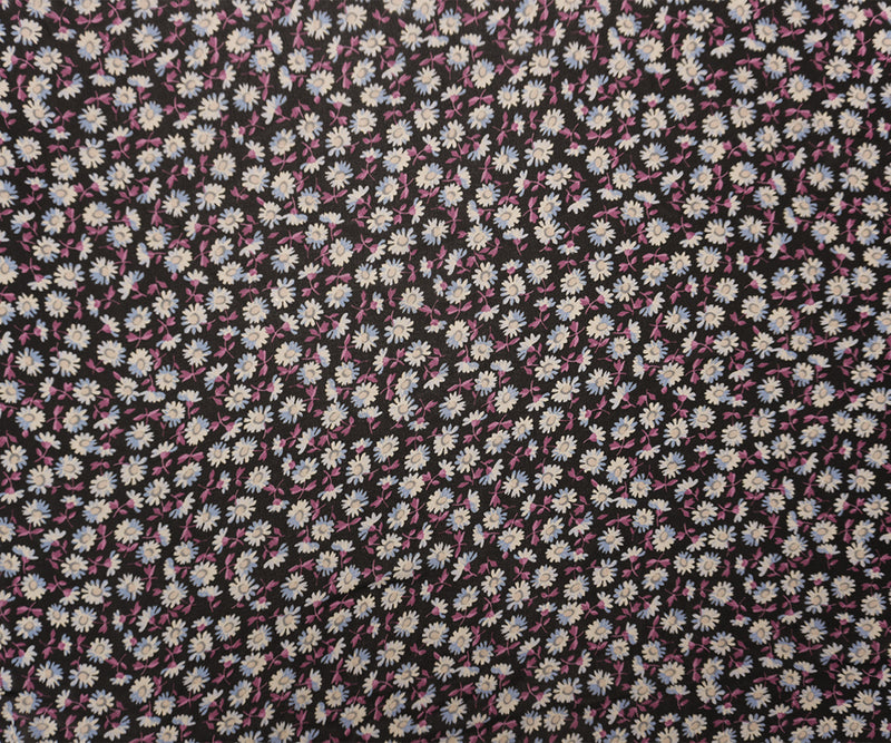 Black Famous Designer Viscose Floral Printed Chiffon Woven Fabric
