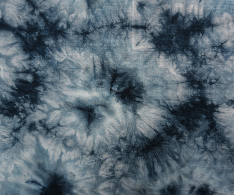 Blue Famous Designer Rayon Spandex Tie Dye Printed Jersey Knit Fabric