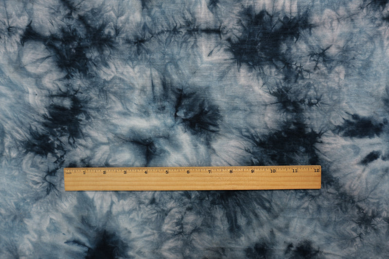 Blue Famous Designer Rayon Spandex Tie Dye Printed Jersey Knit Fabric