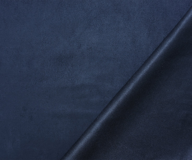 Navy Blue Designer Poly Spandex Solid Microsuede Knit Fabric