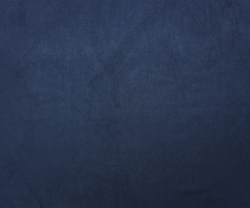Navy Blue Designer Poly Spandex Solid Microsuede Knit Fabric