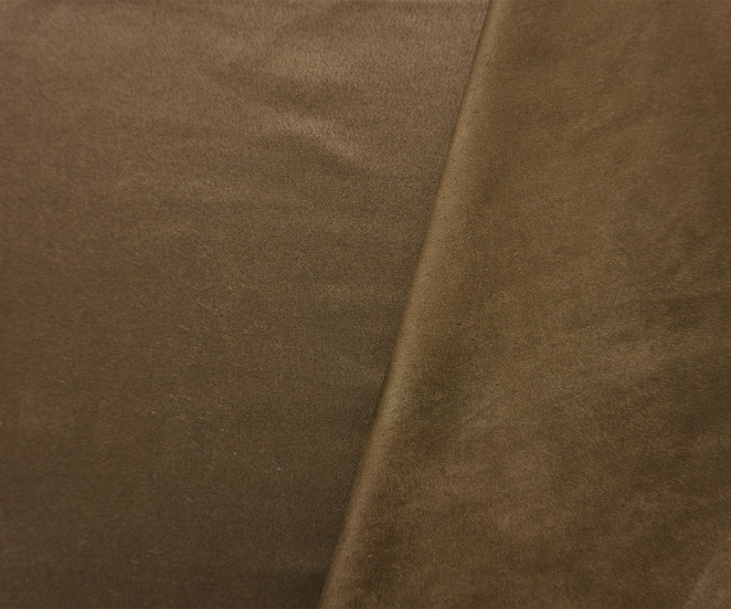 Deep Brown Designer Poly Spandex Solid Microsuede Knit Fabric