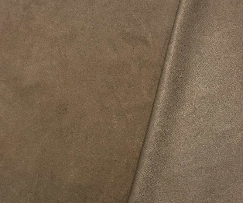 Brown Famous Designer Poly Spandex Solid Microsuede Knit Fabric
