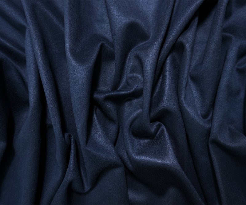 Blue Famous Designer Poly Spandex Solid Microsuede Knit Fabric