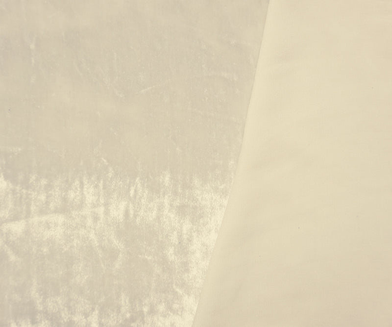 Ivory Famous Designer Rayon Silk Solid Velvet Knit Fabric