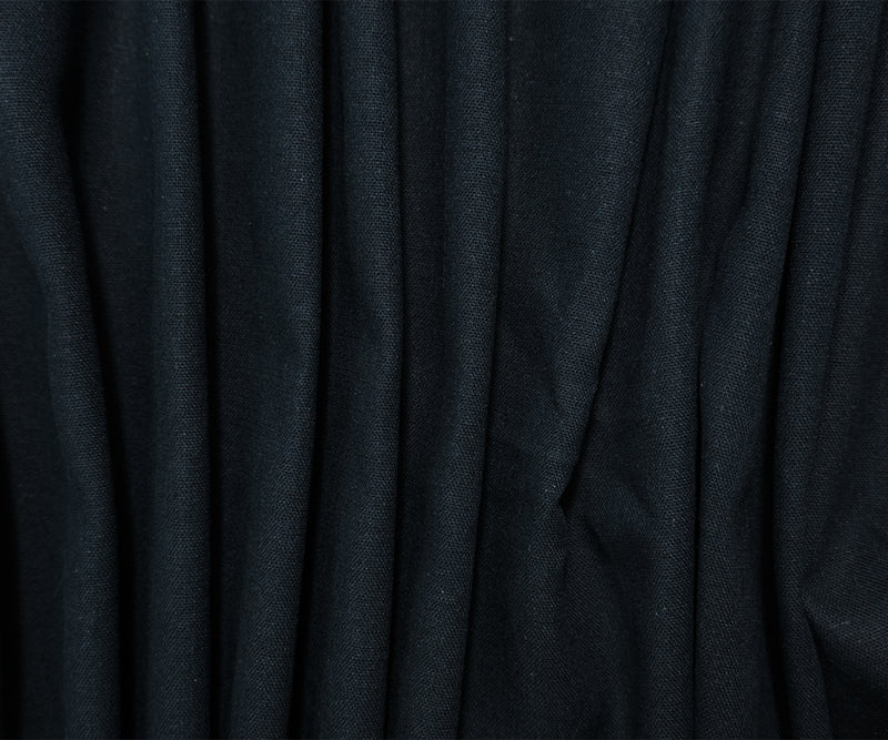 Navy Blue Washed Rayon Linen Solid Reorderable Woven Fabric