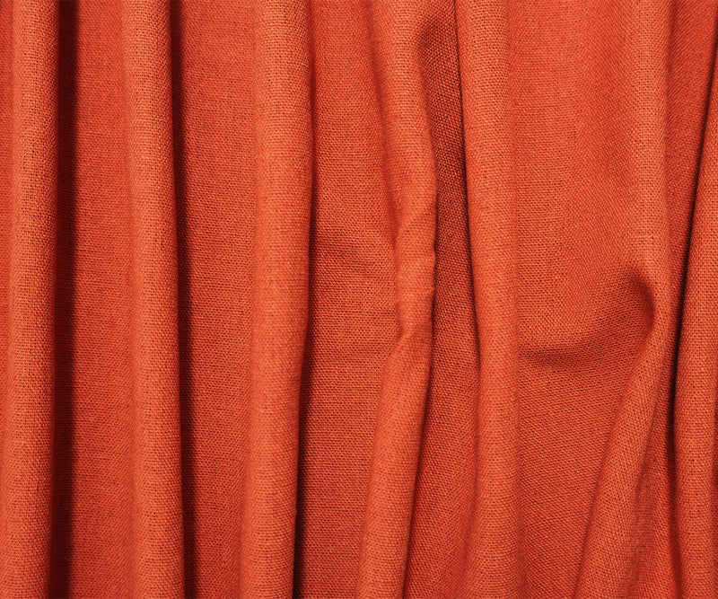Orange Washed Rayon Linen Solid Reorderable Woven Fabric
