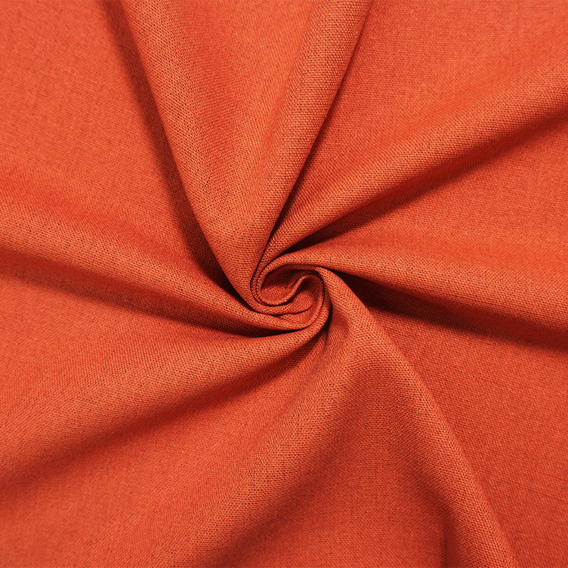 Orange Washed Rayon Linen Solid Reorderable Woven Fabric