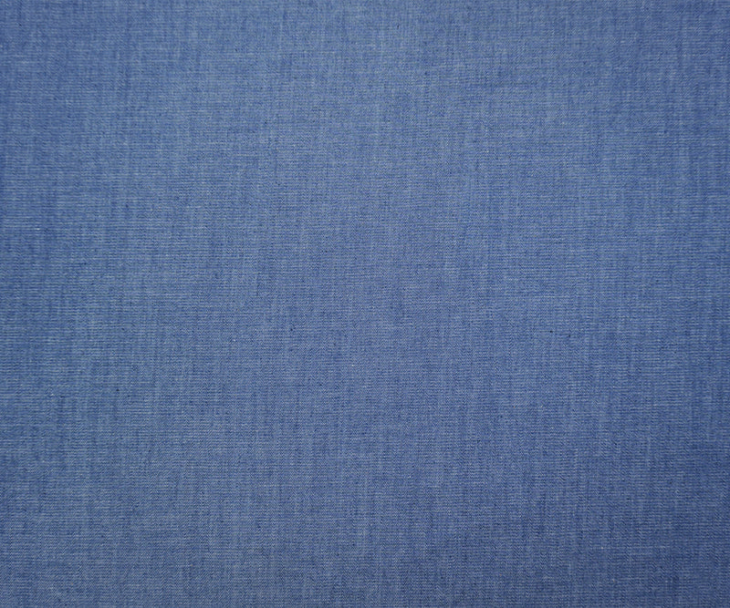 Blue 4.5 oz. Washed Cotton Twill Chambray Denim Reorderable Woven Fabric