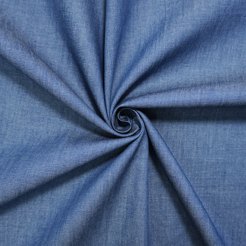 Blue 4.5 oz. Washed Cotton Twill Chambray Denim Reorderable Woven Fabric
