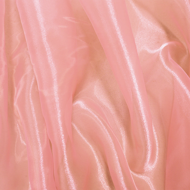 Light Pink Polyester Organza Woven Fabric