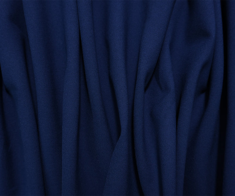 Navy Blue Rayon Nylon Solid Ponte Knit Fabric