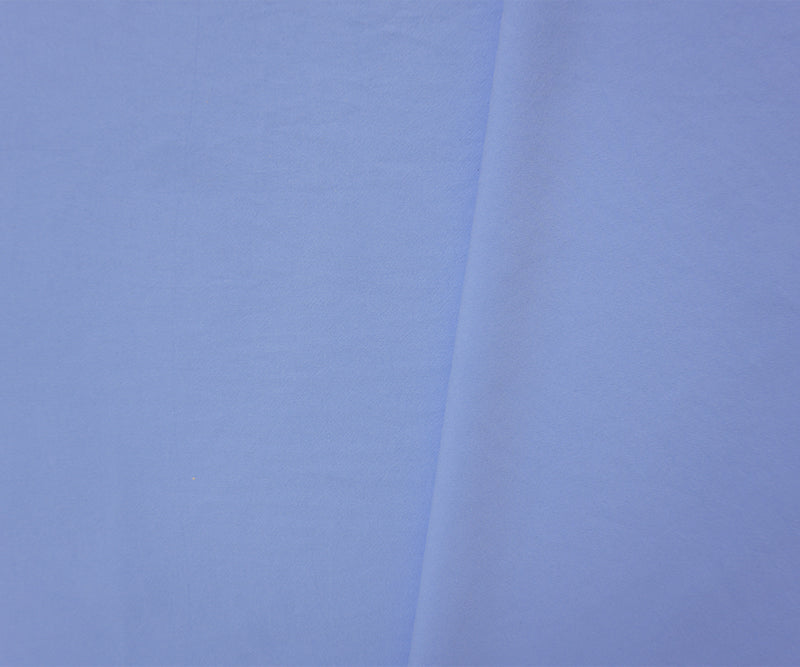 Light Blue Polyester Sanded Charmeuse Woven Fabric