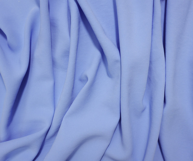 Light Blue Polyester Sanded Charmeuse Woven Fabric