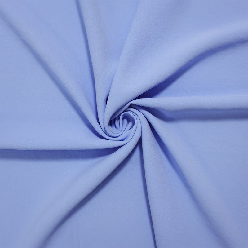 Light Blue Polyester Sanded Charmeuse Woven Fabric