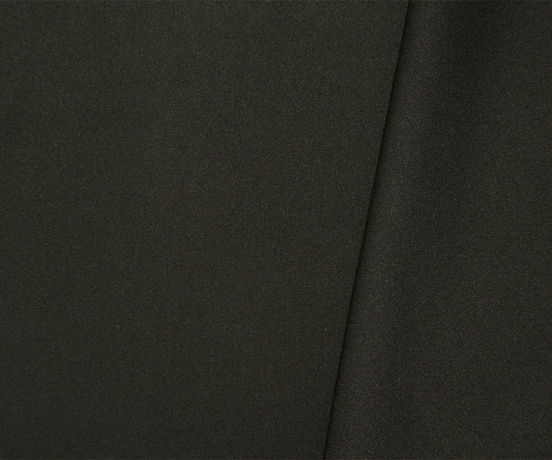 Black Poly Stretch Spandex Suiting Double Knit Fabric