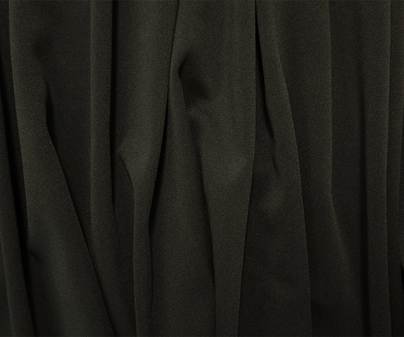Black Poly Stretch Spandex Suiting Double Knit Fabric