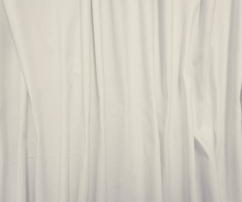 White 7 oz. Cotton-Poly Stretch Denim Twill Woven Fabric