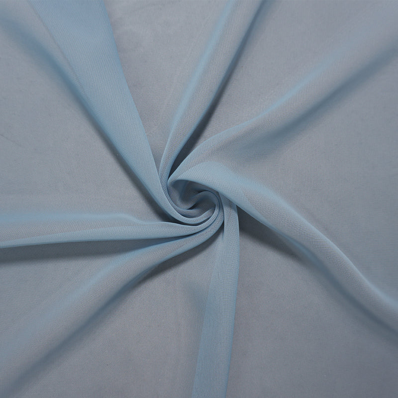 Dusty Blue Polyester Chiffon Woven Fabric