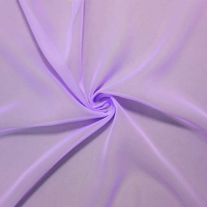 Light Lilac Purple Polyester Chiffon Woven Fabric