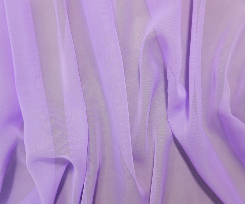 Light Lilac Purple Polyester Chiffon Woven Fabric