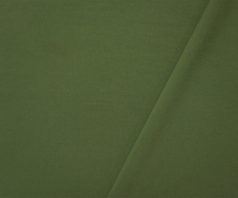 Dark Green Polyester Sanded Charmeuse Woven Fabric