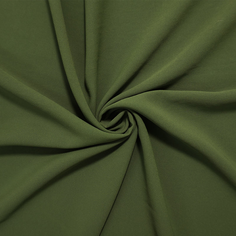 Dark Green Polyester Sanded Charmeuse Woven Fabric