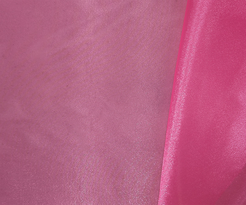 Pink Polyester Organza Woven Fabric