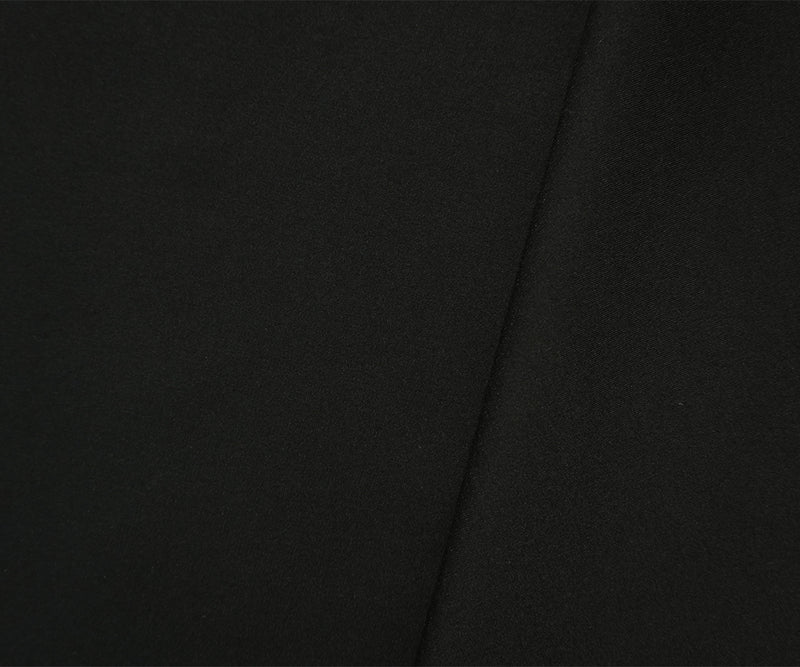 Black Rayon-Nylon Stretch Solid Ponte Knit Fabric