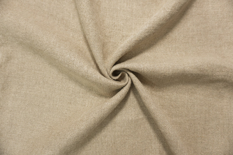 Natural Brown Washed Linen Solid Home Decorating Fabric