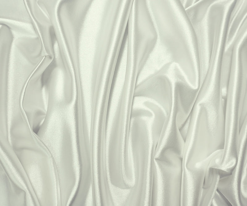Bright White Nylon Stretch Spandex Satin Jersey Knit Fabric