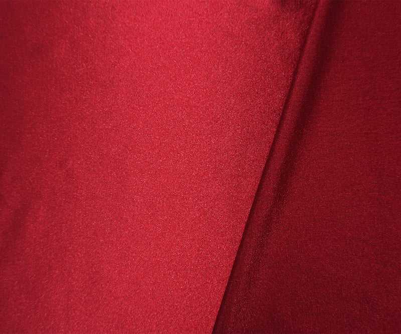 Red Nylon Stretch Spandex Satin Jersey Knit Fabric