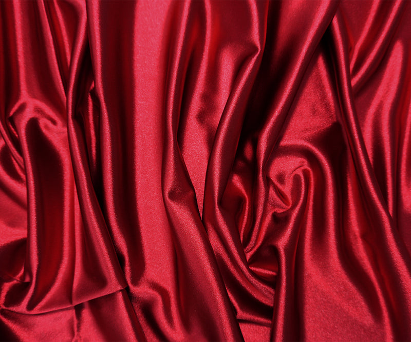 Red Nylon Stretch Spandex Satin Jersey Knit Fabric