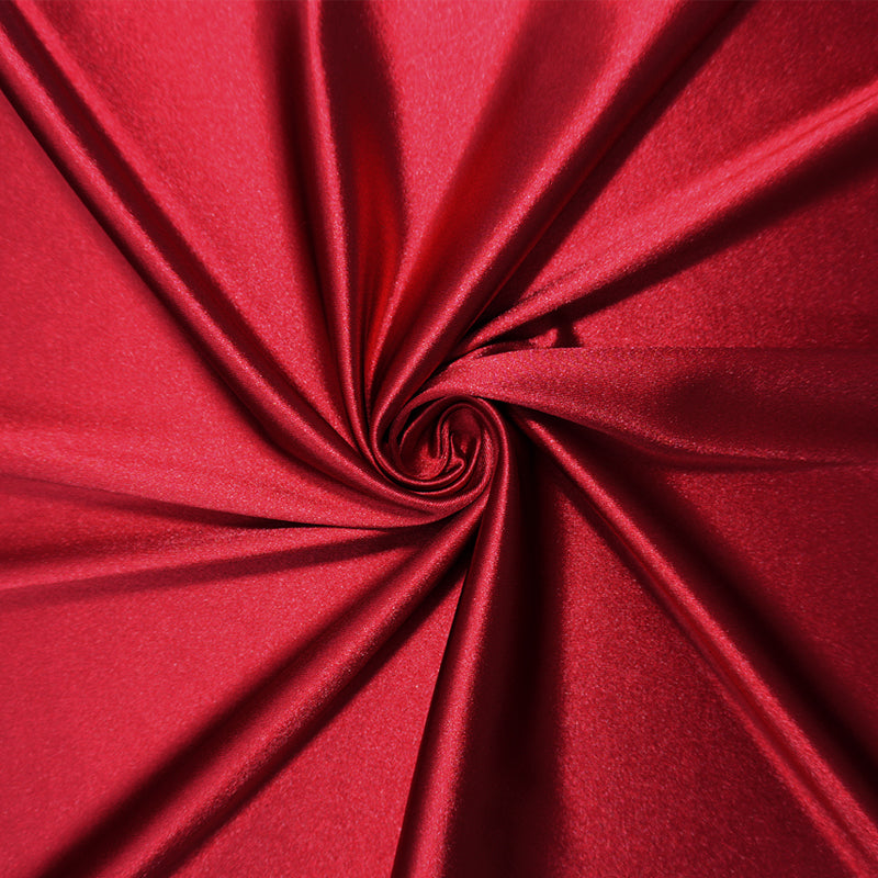 Red Nylon Stretch Spandex Satin Jersey Knit Fabric